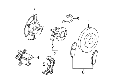 2004 Saturn Ion Pad Kit,Front Disc Brake Diagram for 22688646