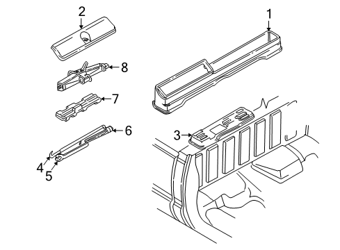 1998 GMC C3500 Interior Trim - Cab Diagram 8 - Thumbnail