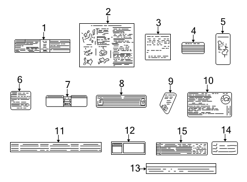 2001 Pontiac Aztek Information Labels Diagram