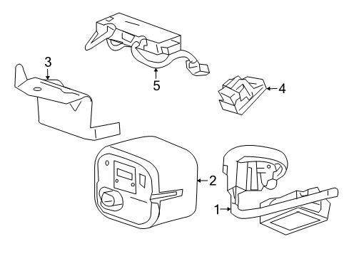 2016 Cadillac SRX Anti-Theft Components Diagram