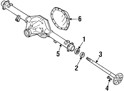 1989 Chevy C1500 Axle Housing - Rear Diagram