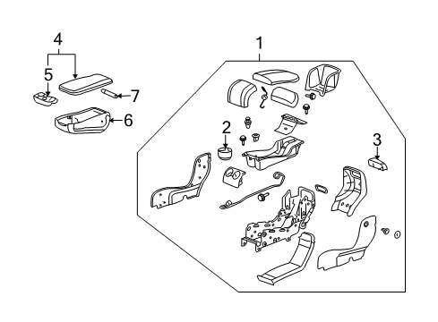 2009 Buick Lucerne Front Seat Components Diagram 1 - Thumbnail