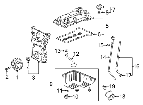 2015 Chevy Spark Engine Parts, Mounts, Cylinder Head & Valves, Camshaft & Timing, Oil Pan, Oil Pump, Crankshaft & Bearings, Pistons, Rings & Bearings, Variable Valve Timing Diagram