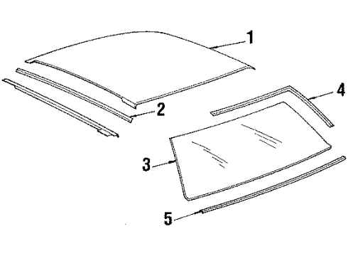 1986 Buick Skyhawk Windshield Glass Diagram 1 - Thumbnail