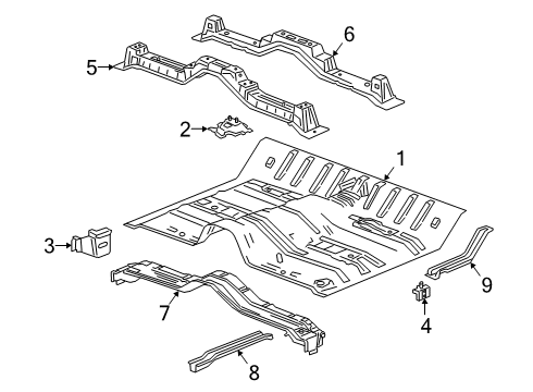 2022 GMC Sierra 1500 Floor Diagram 3 - Thumbnail