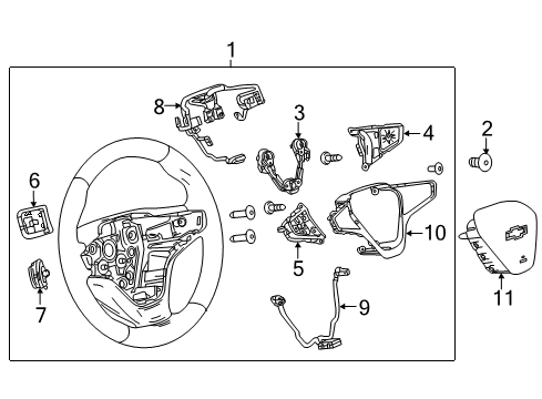 2017 Chevy Malibu Harness Assembly, Steering Wheel Pad Accessory Wiring Diagram for 84234173