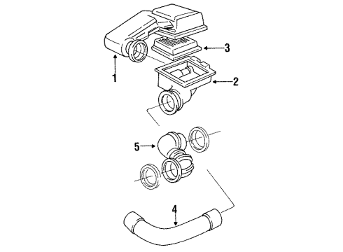 1993 Chevy Beretta Air Inlet Diagram 2 - Thumbnail