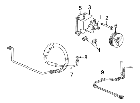 2005 Chevy Monte Carlo P/S Pump & Hoses, Steering Gear & Linkage Diagram 4 - Thumbnail