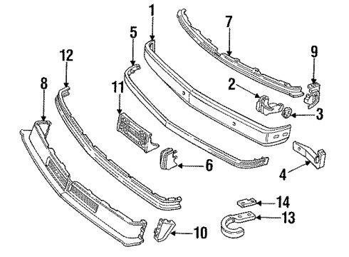 1991 Chevy C1500 Front Bumper Diagram