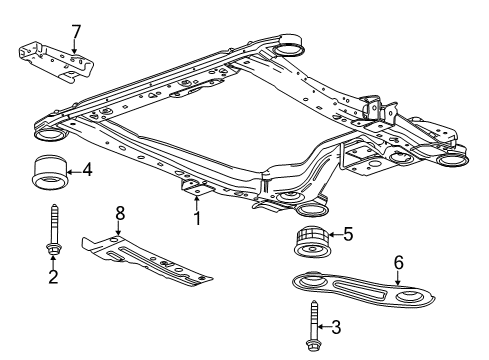 2018 Chevy Impala Suspension Mounting - Front Diagram