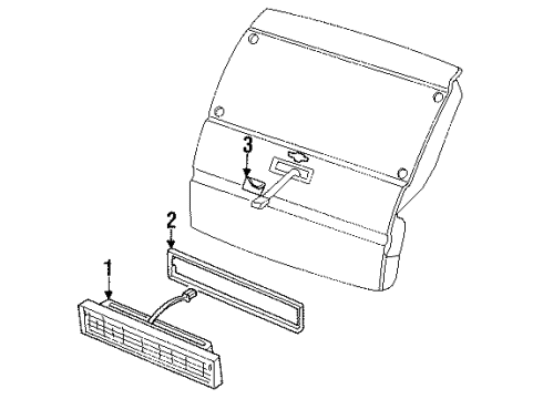 1995 Chevy Lumina APV High Mount Lamps Diagram