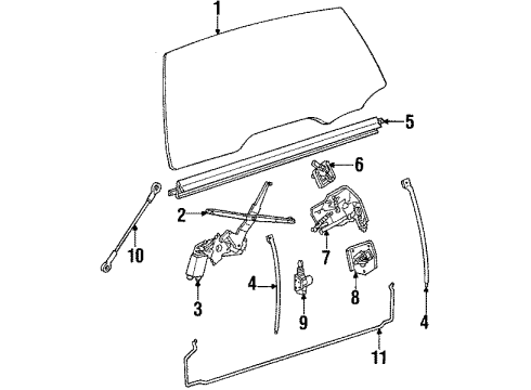 1987 Oldsmobile Custom Cruiser Door & Components, Electrical Diagram 3 - Thumbnail