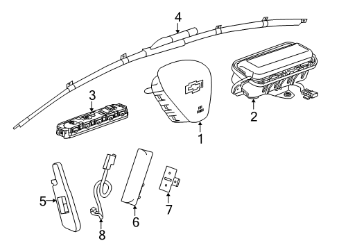 2023 Chevy Malibu SENSOR ASM-AIRBAG SI IMP Diagram for 13544409