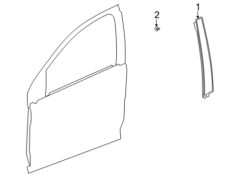 2007 Saturn Ion Exterior Trim - Front Door Diagram