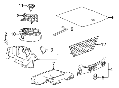 2011 Buick LaCrosse Interior Trim - Rear Body Diagram 2 - Thumbnail