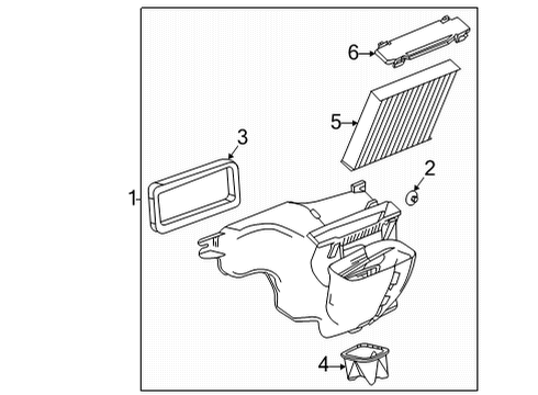 2022 Chevy Corvette Cover, Pass Compt Air Fltr Acc Hole Diagram for 84573310