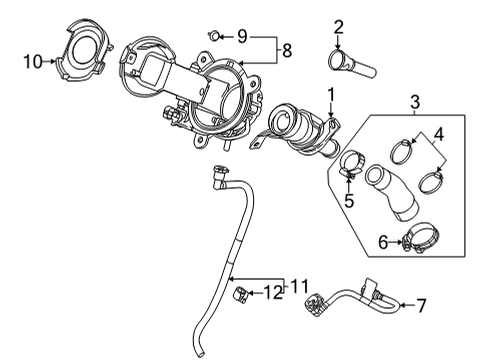 2021 Chevy Corvette HOUSING ASM-F/TNK FIL PIPE Diagram for 85109248