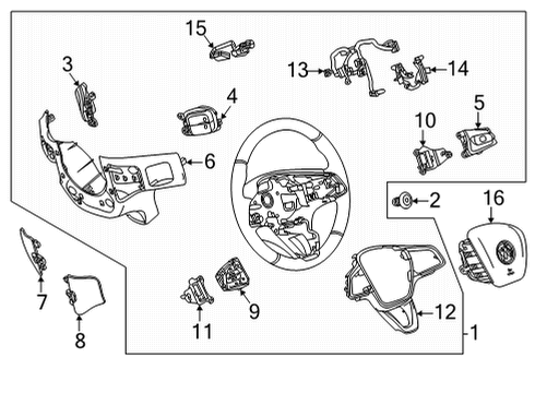 2023 Buick Encore GX Switch Assembly, Crcont *Black Diagram for 13531978