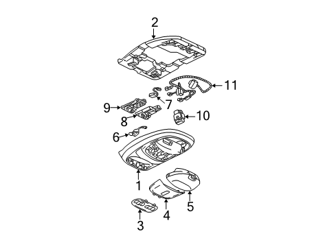 2004 GMC Envoy XL Sunroof Diagram