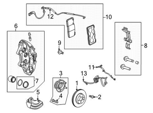 2022 Cadillac CT5 Shield, Front Brake Diagram for 23385147