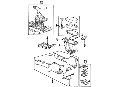 2000 Oldsmobile Intrigue Control Assembly, Automatic Transmission Diagram for 10312726