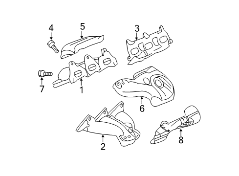 2013 Buick Enclave Engine Exhaust Manifold (Machining) Diagram for 12588987