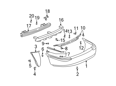 2002 Buick LeSabre Rear Bumper Diagram