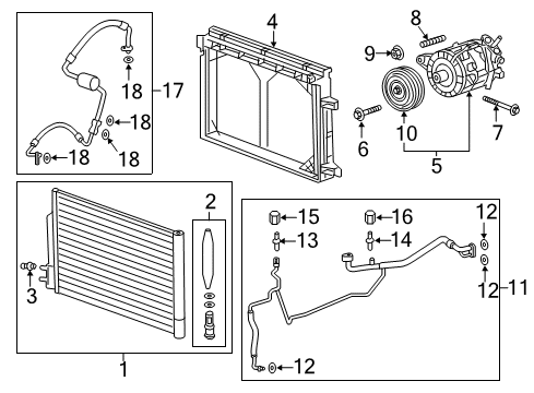 2017 Buick LaCrosse A/C Condenser, Compressor & Lines Diagram