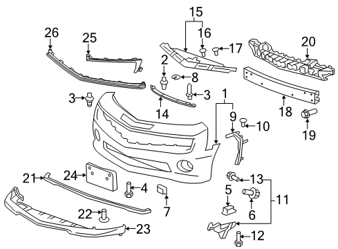 2014 Chevy Camaro Bolt/Screw Diagram for 11610747