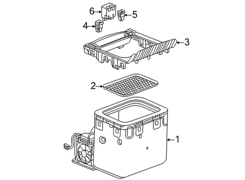 2023 Cadillac Escalade ESV Center Console Diagram 2 - Thumbnail