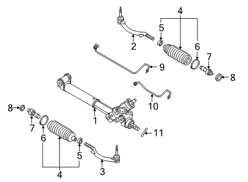 2004 Chevy SSR Gear Kit,Steering (Remanufacture) Diagram for 88965488