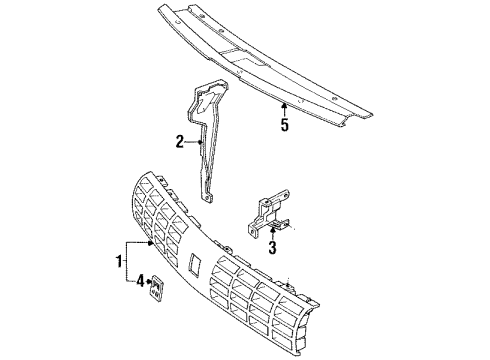 1991 Oldsmobile 98 Radiator Grille Emblem Diagram for 25550134