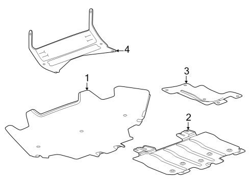 2023 Chevy Colorado BRACKET-U/B SPH SHLD Diagram for 84913731