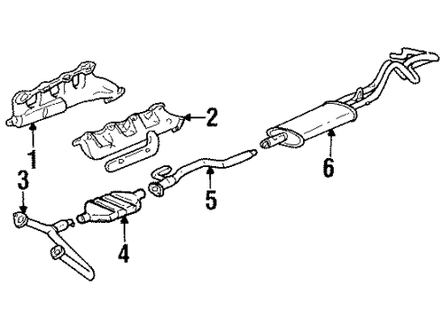 1994 GMC K2500 Exhaust Components, Exhaust Manifold Diagram 5 - Thumbnail