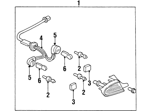 1997 Oldsmobile Aurora Tail Lamps Diagram