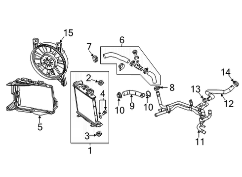 2021 Chevy Corvette Hose Assembly, Aux Rad Otlt Diagram for 84766514