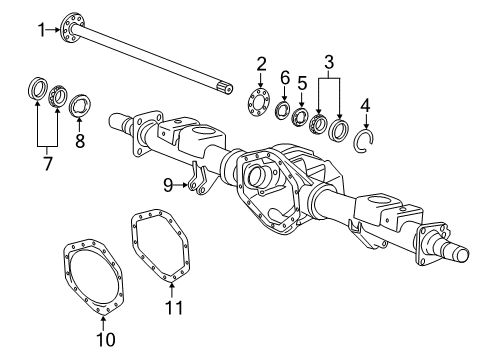 2012 GMC Sierra 2500 HD Axle Housing - Rear Diagram 2 - Thumbnail