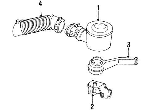 1988 Pontiac Grand Prix Duct, Air Intake Diagram for 14087806