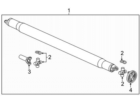 2023 GMC Yukon Drive Shaft - Rear Diagram 1 - Thumbnail