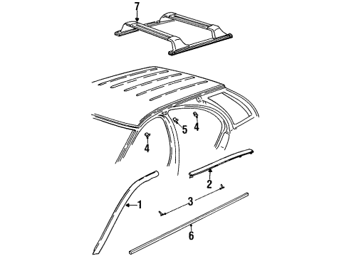 2001 Saturn SW2 Nut, Push In Diagram for 11588511