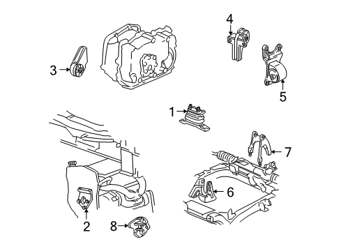 1999 Pontiac Grand Am Brace, Transaxle Diagram for 24575222