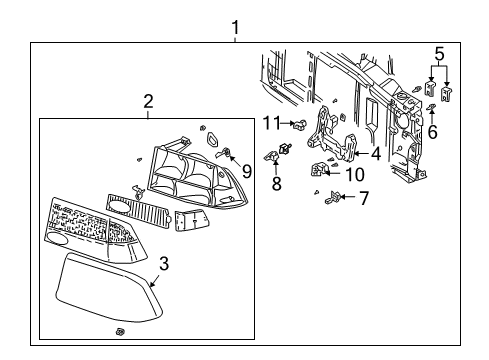 1999 GMC Jimmy Headlamps, Electrical Diagram 2 - Thumbnail