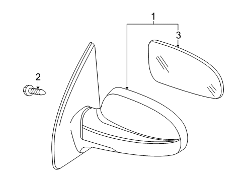 2009 Chevy Aveo5 Outside Mirrors Diagram