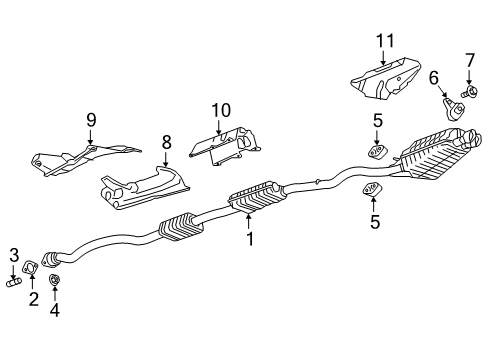 2016 Cadillac CT6 Exhaust Components Diagram 1 - Thumbnail