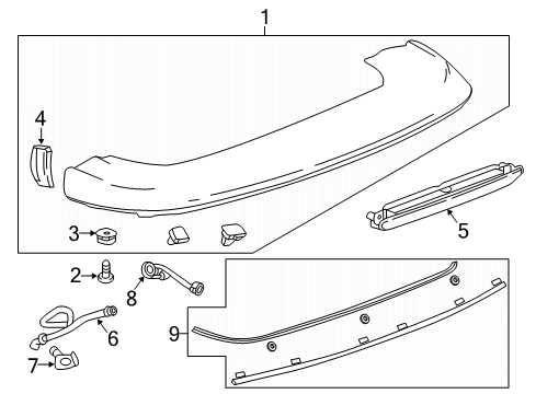 2022 Chevy Traverse Rear Spoiler Diagram