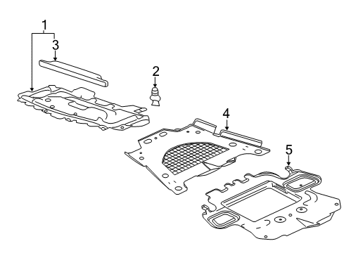 2015 Cadillac CTS Splash Shields Diagram 2 - Thumbnail