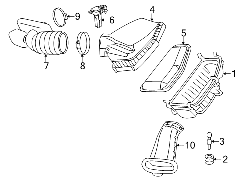 2017 Chevy Caprice Clamp, Air Cleaner Outlet Duct Diagram for 92194757