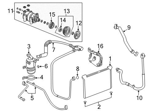 2005 GMC Sierra 1500 HD Air Conditioner Diagram