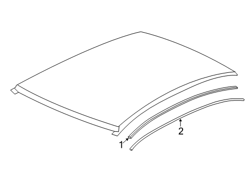 2011 Chevy Malibu Exterior Trim - Roof Diagram