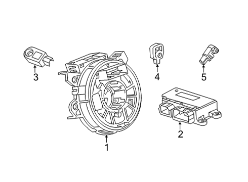 2024 GMC Sierra 2500 HD Air Bag Components Diagram 2 - Thumbnail